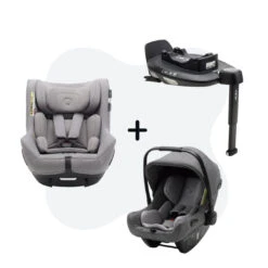 Bugaboo Turtle Air - Owl - 360 Isofix Base Package Deal Grey