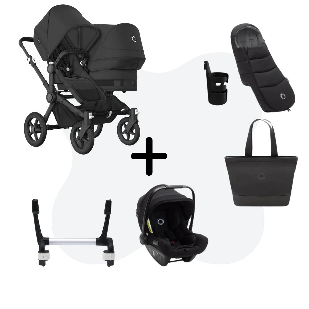 Bugaboo Donkey 5 Duo Essential Bundel - Black - Midnight Black Bugaboo Donkey 5 Duo Essential Bundel - Black - Midnight Black -Babyproducten Verkoopwinkel bugaboo donkey 5 duo essential bundle black midnight black