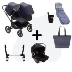 Bugaboo Donkey 5 Duo Essential Bundel - Graphite - Classic Dark Navy
