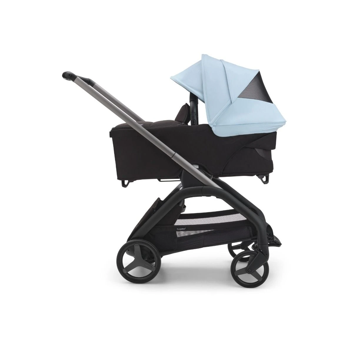 Bugaboo Dragonfly Compleet Mix and Match Bugaboo Dragonfly Compleet Mix And Match -Babyproducten Verkoopwinkel bugaboo dragonfly graphite midnight black skyline blue peekaboo open breezy panel 1