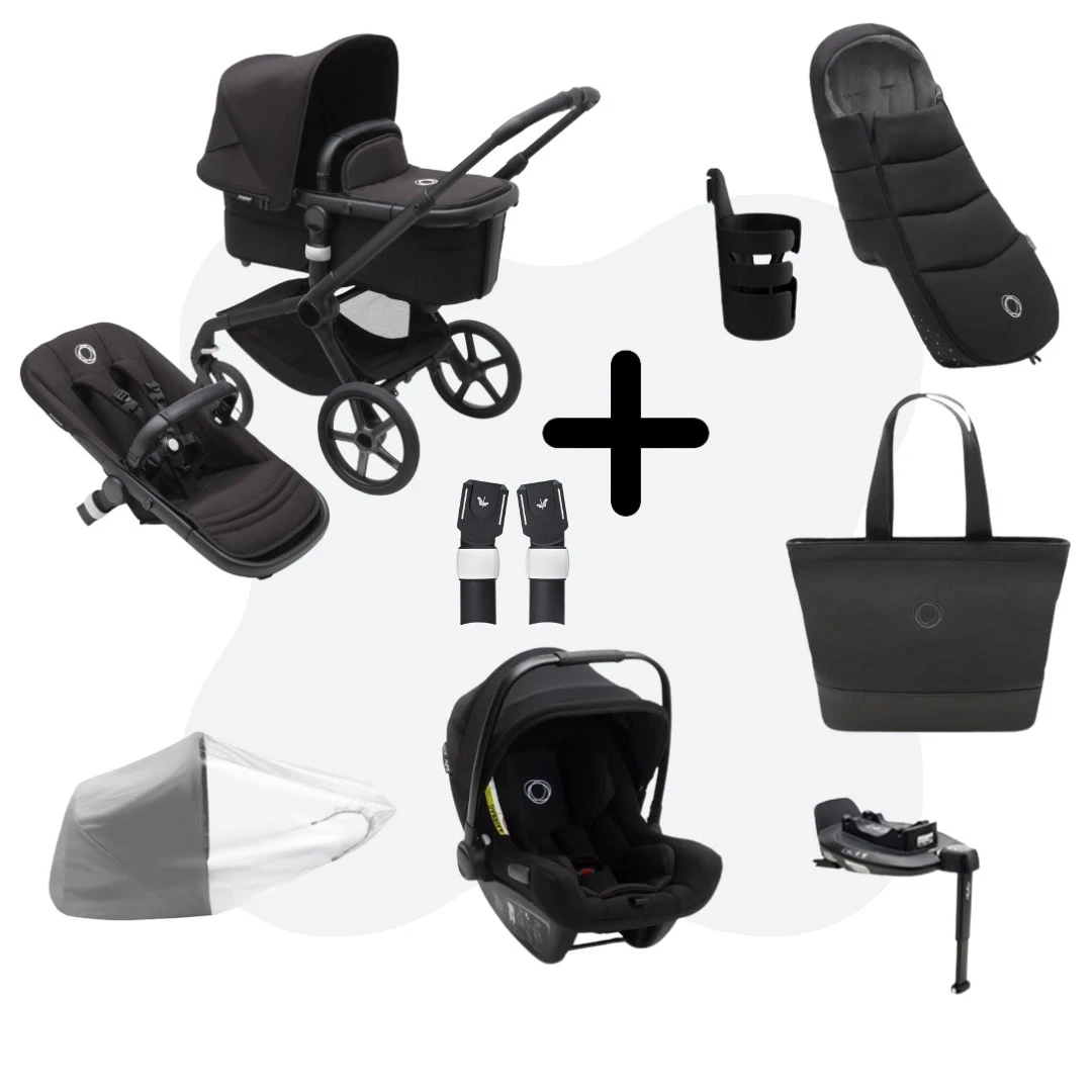 Bugaboo Fox 5 Newborn Bundel Black - Midnight Black Bugaboo Fox 5 Newborn Bundel Black - Midnight Black -Babyproducten Verkoopwinkel