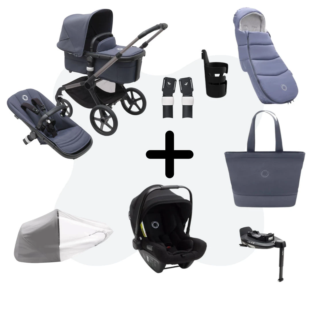 Bugaboo Fox 5 Newborn Bundel Graphite - Stormy Blue Bugaboo Fox 5 Newborn Bundel Graphite - Stormy Blue -Babyproducten Verkoopwinkel