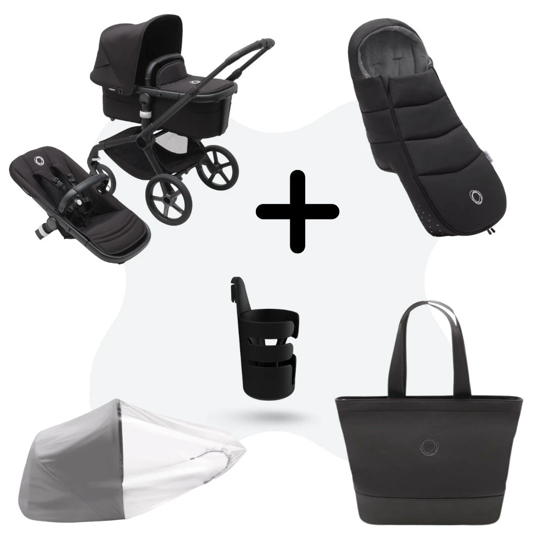 Bugaboo Fox 5 Essential Bundel Black - Midnight Black Bugaboo Fox 5 Essential Bundel Black - Midnight Black -Babyproducten Verkoopwinkel