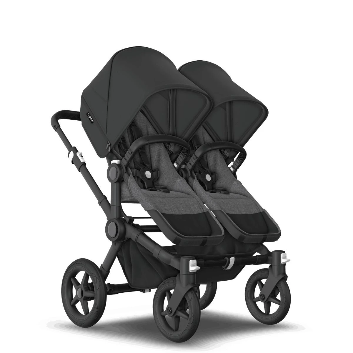 Bugaboo Donkey 5 Twin Black - Grey Melange - Midnight Black Bugaboo Donkey 5 Twin Black - Grey Melange - Midnight Black -Babyproducten Verkoopwinkel bugboo donkey 5 twin black grey melange midnight black 4