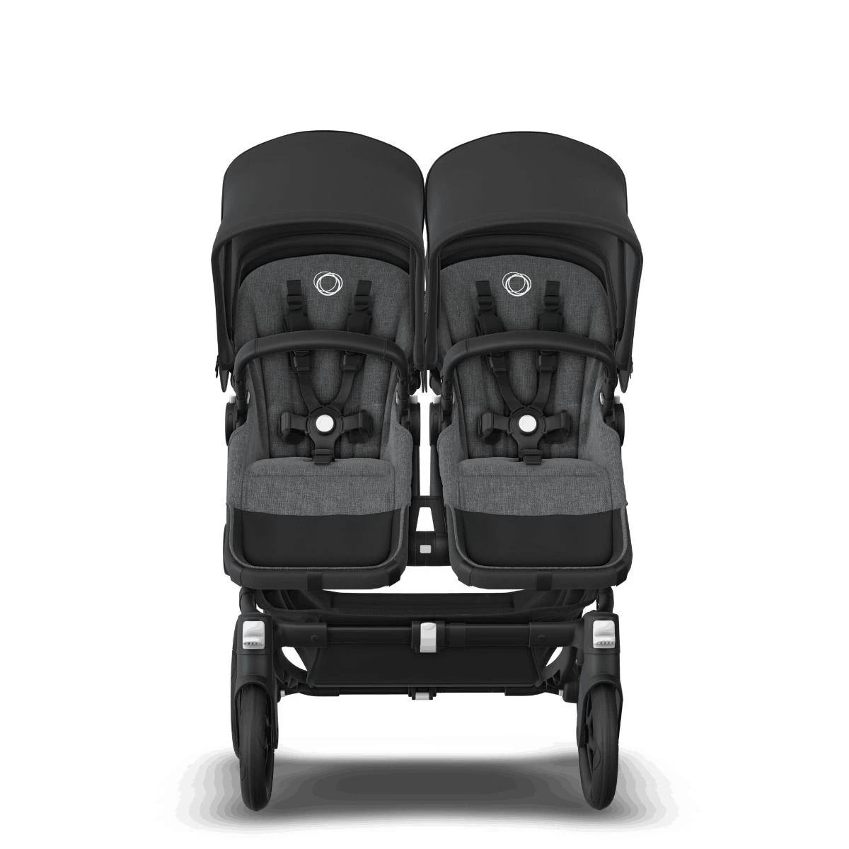 Bugaboo Donkey 5 Twin Black - Grey Melange - Midnight Black Bugaboo Donkey 5 Twin Black - Grey Melange - Midnight Black -Babyproducten Verkoopwinkel bugboo donkey 5 twin black grey melange midnight black 5
