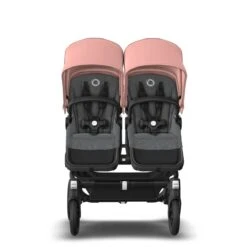 Bugaboo Donkey 5 Twin Black - Grey Melange -Morning Pink -Babyproducten Verkoopwinkel bugboo donkey 5 twin black grey melange morning pink
