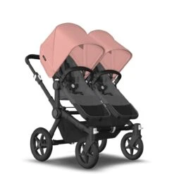 Bugaboo Donkey 5 Twin Black - Grey Melange -Morning Pink -Babyproducten Verkoopwinkel bugboo donkey 5 twin black grey melange morning pink 4