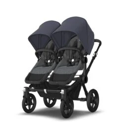 Bugaboo Donkey 5 Twin Black - Grey Melange -Stormy Blue -Babyproducten Verkoopwinkel bugboo donkey 5 twin black grey melange stormy blue 5