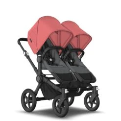Bugaboo Donkey 5 Twin Black - Grey Melange -Sunrise Red -Babyproducten Verkoopwinkel bugboo donkey 5 twin black grey melange sunrise red 5