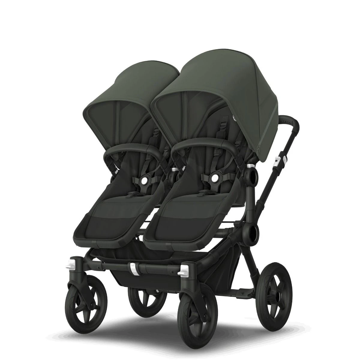 Bugaboo Donkey 5 Twin Black - Midnight Black - Forest Green Bugaboo Donkey 5 Twin Black - Midnight Black - Forest Green -Babyproducten Verkoopwinkel bugboo donkey 5 twin black midnight black forest green 2