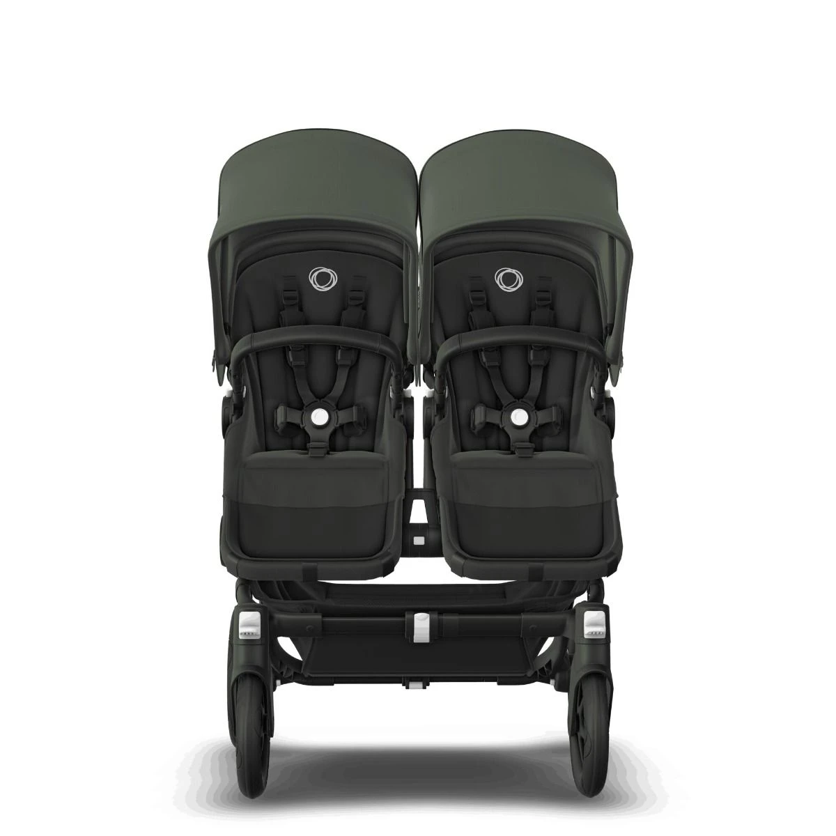 Bugaboo Donkey 5 Twin Black - Midnight Black - Forest Green Bugaboo Donkey 5 Twin Black - Midnight Black - Forest Green -Babyproducten Verkoopwinkel bugboo donkey 5 twin black midnight black forest green