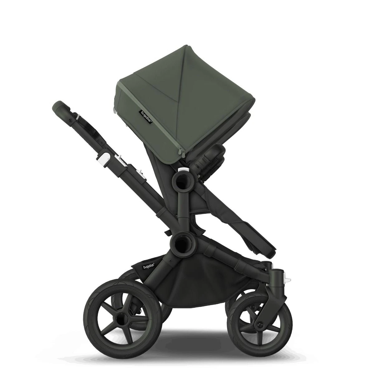 Bugaboo Donkey 5 Twin Black - Midnight Black - Forest Green Bugaboo Donkey 5 Twin Black - Midnight Black - Forest Green -Babyproducten Verkoopwinkel bugboo donkey 5 twin black midnight black forest green 3