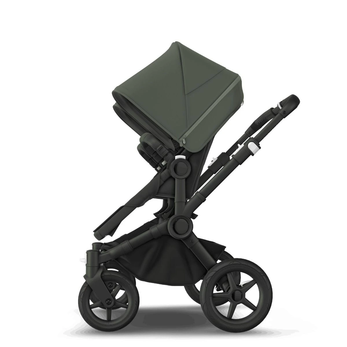 Bugaboo Donkey 5 Twin Black - Midnight Black - Forest Green Bugaboo Donkey 5 Twin Black - Midnight Black - Forest Green -Babyproducten Verkoopwinkel bugboo donkey 5 twin black midnight black forest green 4