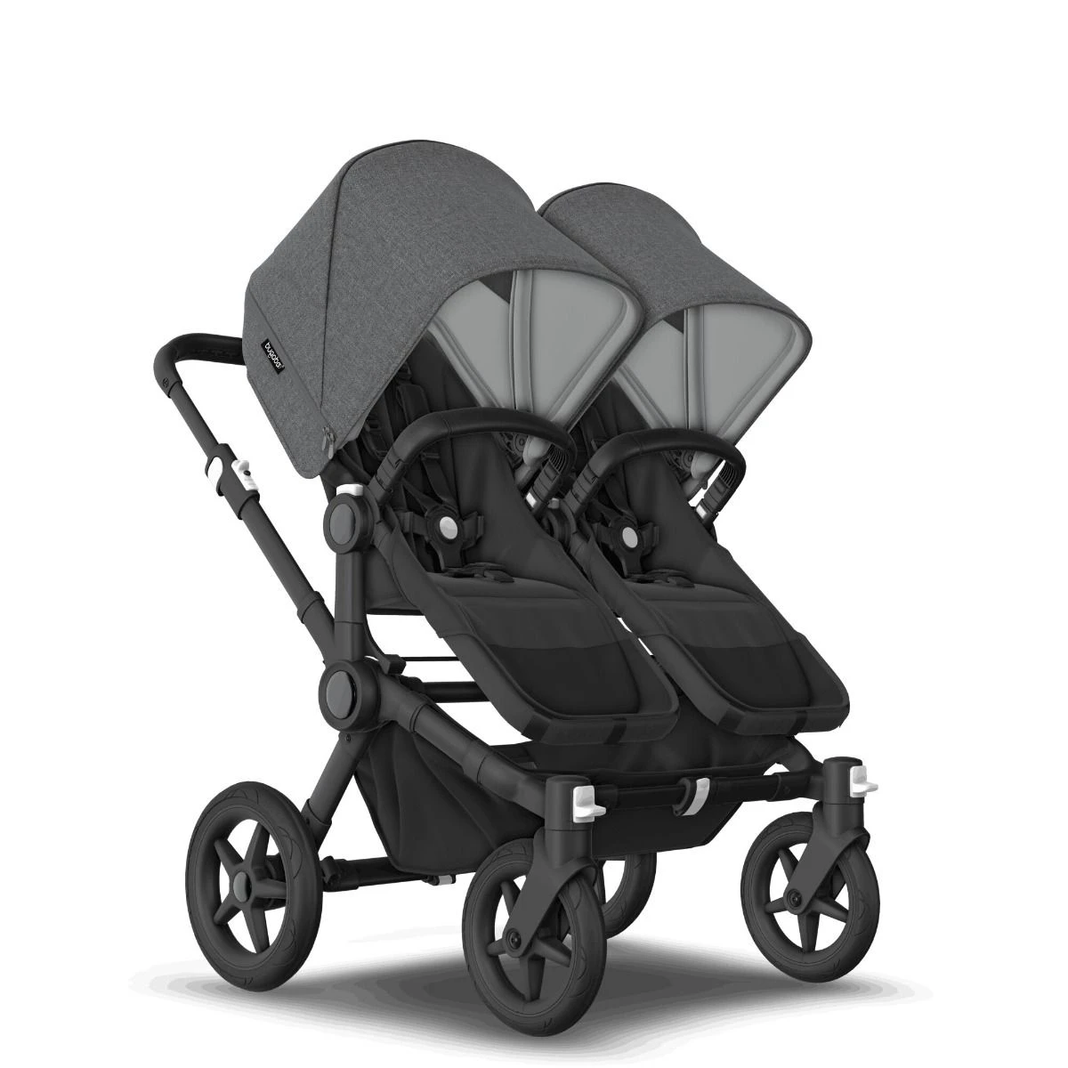 Bugaboo Donkey 5 Twin Black - Midnight Black - Grey Melange Bugaboo Donkey 5 Twin Black - Midnight Black - Grey Melange -Babyproducten Verkoopwinkel bugboo donkey 5 twin black midnight black grey melange 5