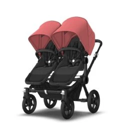 Bugaboo Donkey 5 Twin Black - Midnight Black - Sunrise Red -Babyproducten Verkoopwinkel bugboo donkey 5 twin black midnight black sunrise red 5