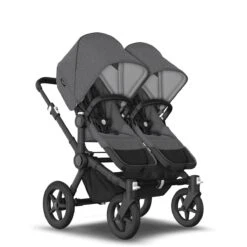 Bugaboo Donkey 5 Twin Black - Grey Melange -Grey Melange -Babyproducten Verkoopwinkel bugboo donkey 5 twin black midnight grey melange grey melange 2