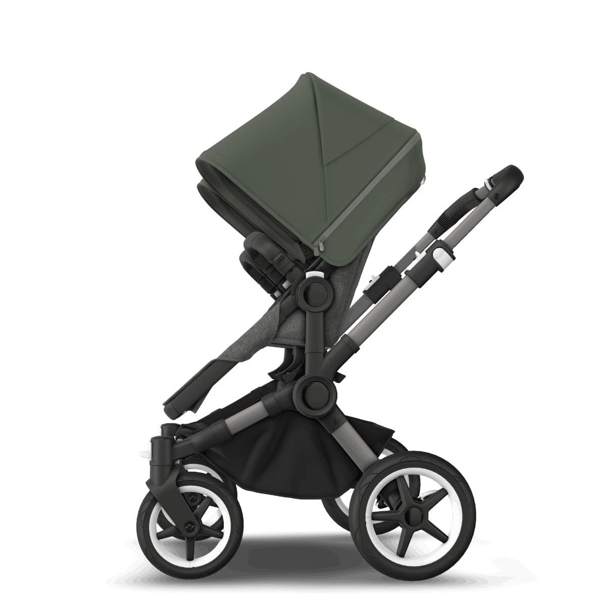 Bugaboo Donkey 5 Twin Graphite - Grey Melange - Forest Green Bugaboo Donkey 5 Twin Graphite - Grey Melange - Forest Green -Babyproducten Verkoopwinkel bugboo donkey 5 twin graphite grey melange forest green 5