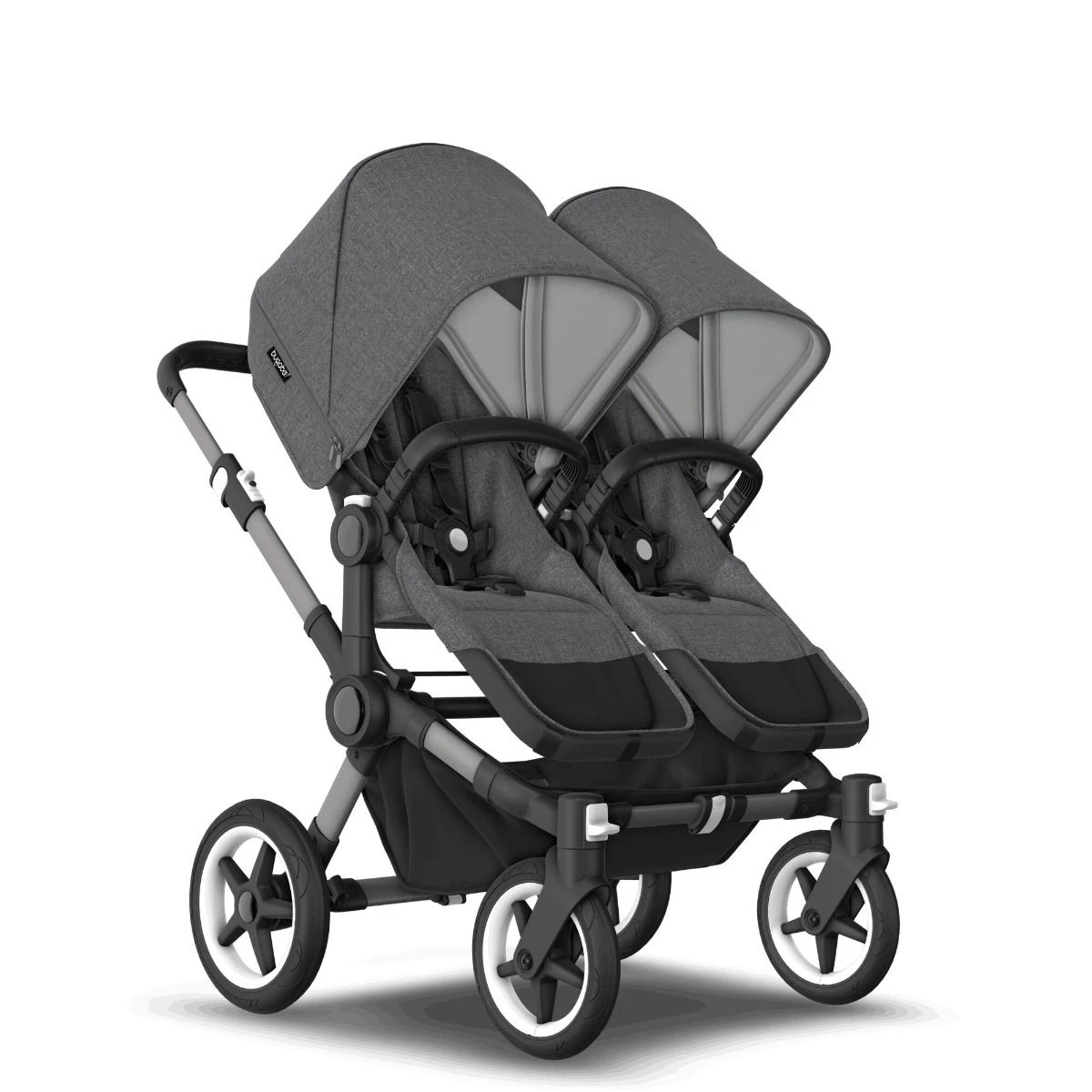 Bugaboo Donkey 5 Twin Graphite - Grey Melange - Grey Melange Bugaboo Donkey 5 Twin Graphite - Grey Melange - Grey Melange -Babyproducten Verkoopwinkel bugboo donkey 5 twin graphite grey melange grey melange 2