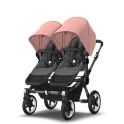 Bugaboo Donkey 5 Twin Graphite - Grey Melange - Morning Pink -Babyproducten Verkoopwinkel bugboo donkey 5 twin graphite grey melange morning pink