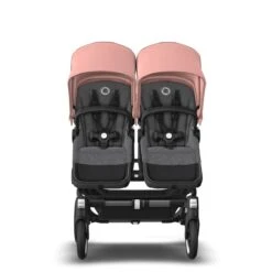 Bugaboo Donkey 5 Twin Graphite - Grey Melange - Morning Pink -Babyproducten Verkoopwinkel bugboo donkey 5 twin graphite grey melange morning pink 2