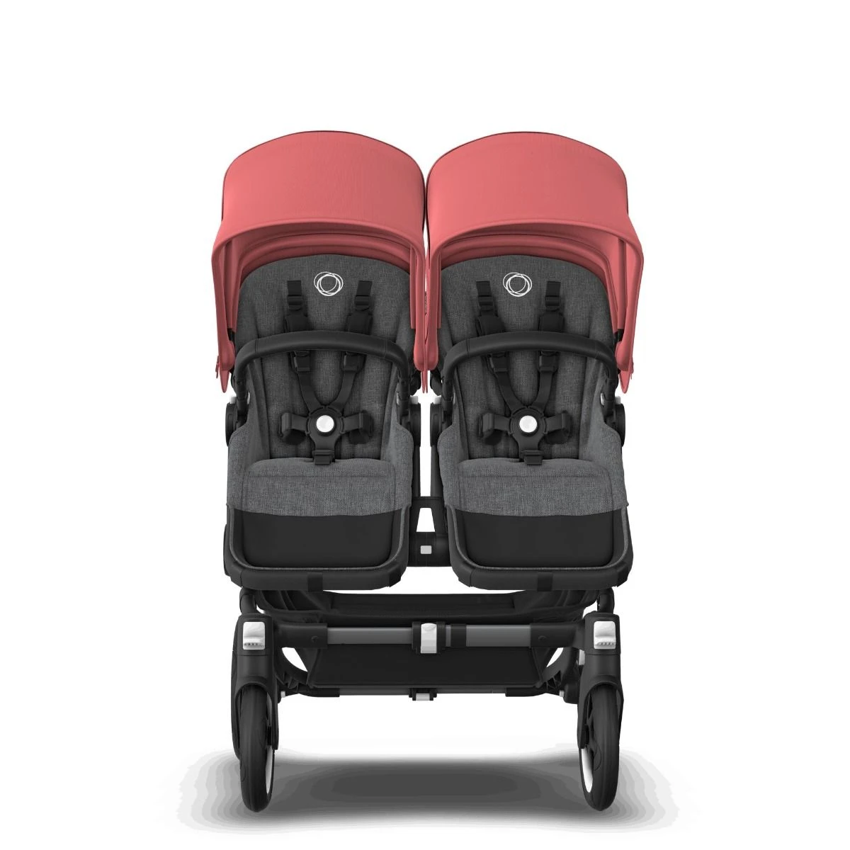 Bugaboo Donkey 5 Twin Graphite - Grey Melange - Sunrise Red Bugaboo Donkey 5 Twin Graphite - Grey Melange - Sunrise Red -Babyproducten Verkoopwinkel bugboo donkey 5 twin graphite grey melange sunrise red 1