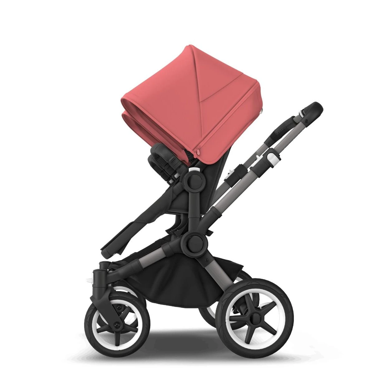 Bugaboo Donkey 5 Twin Graphite - Grey Melange - Sunrise Red Bugaboo Donkey 5 Twin Graphite - Grey Melange - Sunrise Red -Babyproducten Verkoopwinkel bugboo donkey 5 twin graphite grey melange sunrise red 4