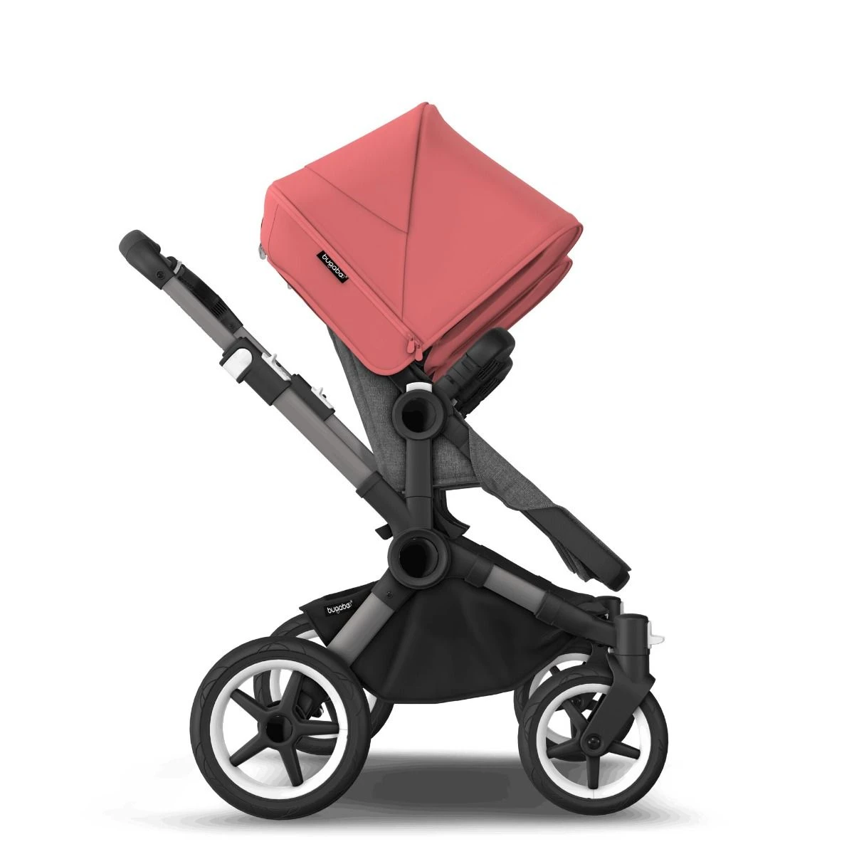 Bugaboo Donkey 5 Twin Graphite - Grey Melange - Sunrise Red Bugaboo Donkey 5 Twin Graphite - Grey Melange - Sunrise Red -Babyproducten Verkoopwinkel bugboo donkey 5 twin graphite grey melange sunrise red 5