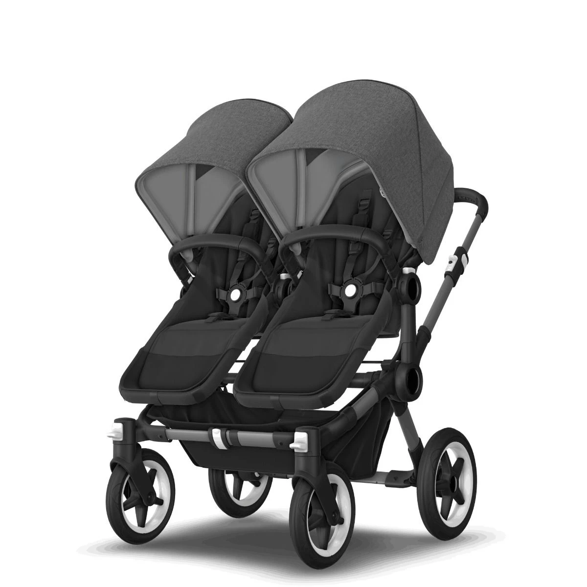 Bugaboo Donkey 5 Twin Graphite - Grey Melange - Midnight Black Bugaboo Donkey 5 Twin Graphite - Grey Melange - Midnight Black -Babyproducten Verkoopwinkel bugboo donkey 5 twin graphite midnight black grey melange 2 2