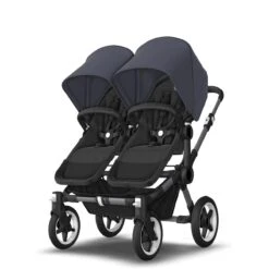 Bugaboo Donkey 5 Twin Graphite - Midnight Black - Stormy Blue -Babyproducten Verkoopwinkel bugboo donkey 5 twin graphite midnight black stormy blue 1
