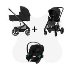 Cybex Balios S Lux Travelsystem Moon Black - Black Frame 2023 Met Aton S2