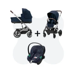 Cybex Balios S Lux Travelsystem Ocean Blue - Silver Frame 2023 Met Aton S2