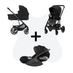 Cybex Balios S Lux Travelsystem Moon Black - Black Frame 2023 Met Cloud T