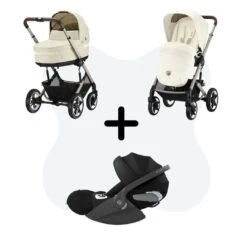 Cybex Talos S Lux Travelsystem Seashell Beige -Taupe Frame 2023 Met Cloud T