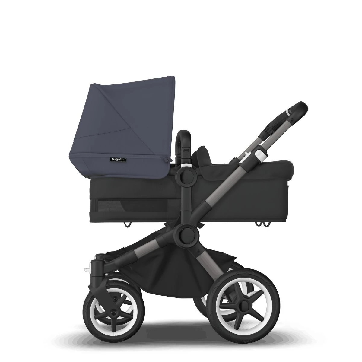 Bugaboo Donkey 5 Mono Mix and Match Bugaboo Donkey 5 Mono Mix And Match -Babyproducten Verkoopwinkel donkey 5 mono graphite midnight black stormy blue side carrycot