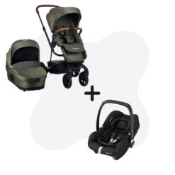 Easywalker Harvey 3 Emerald Green + Maxi-Cosi Cabriofix I-Size Essential Black