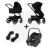 Joolz Geo 3 Brilliant Black + Adapters + Maxi-Cosi Pebble 360