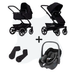 Joolz Geo 3 Brilliant Black + Adapters + Maxi-Cosi Pebble 360
