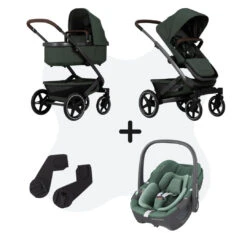 Joolz Geo 3 Urban Green + Adapters + Maxi-Cosi Pebble 360