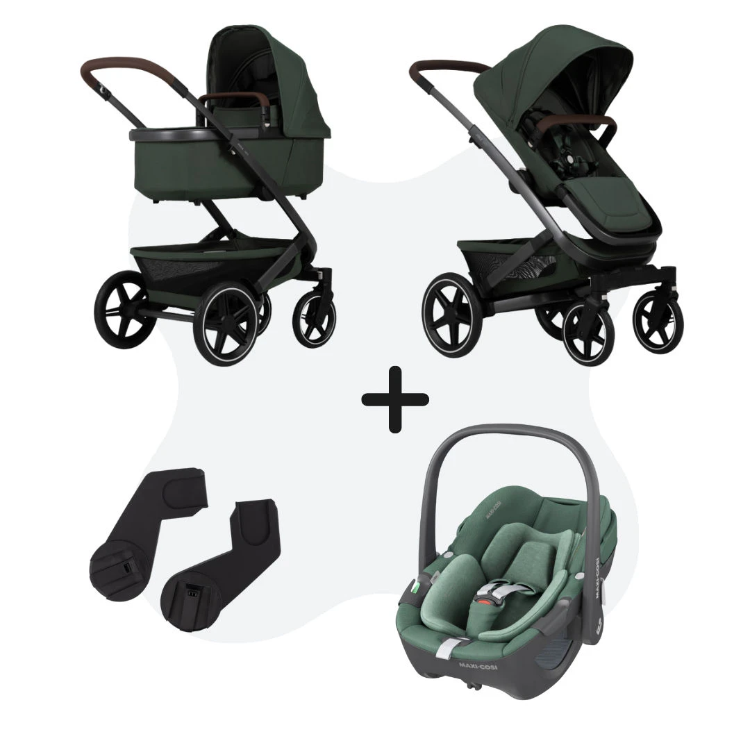 Joolz Geo 3 Urban Green + Adapters + Maxi-Cosi Pebble 360 Joolz Geo 3 Urban Green + Adapters + Maxi-Cosi Pebble 360 -Babyproducten Verkoopwinkel joolz geo 3 urban green adapters pebble 360 essential green