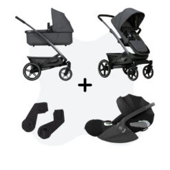 Joolz Geo 3 Pure Grey + Adapters + Cybex Cloud T