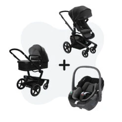 Joolz Day + Brilliant Black + Maxi-Cosi Pebble 360 I-Size Essential Black