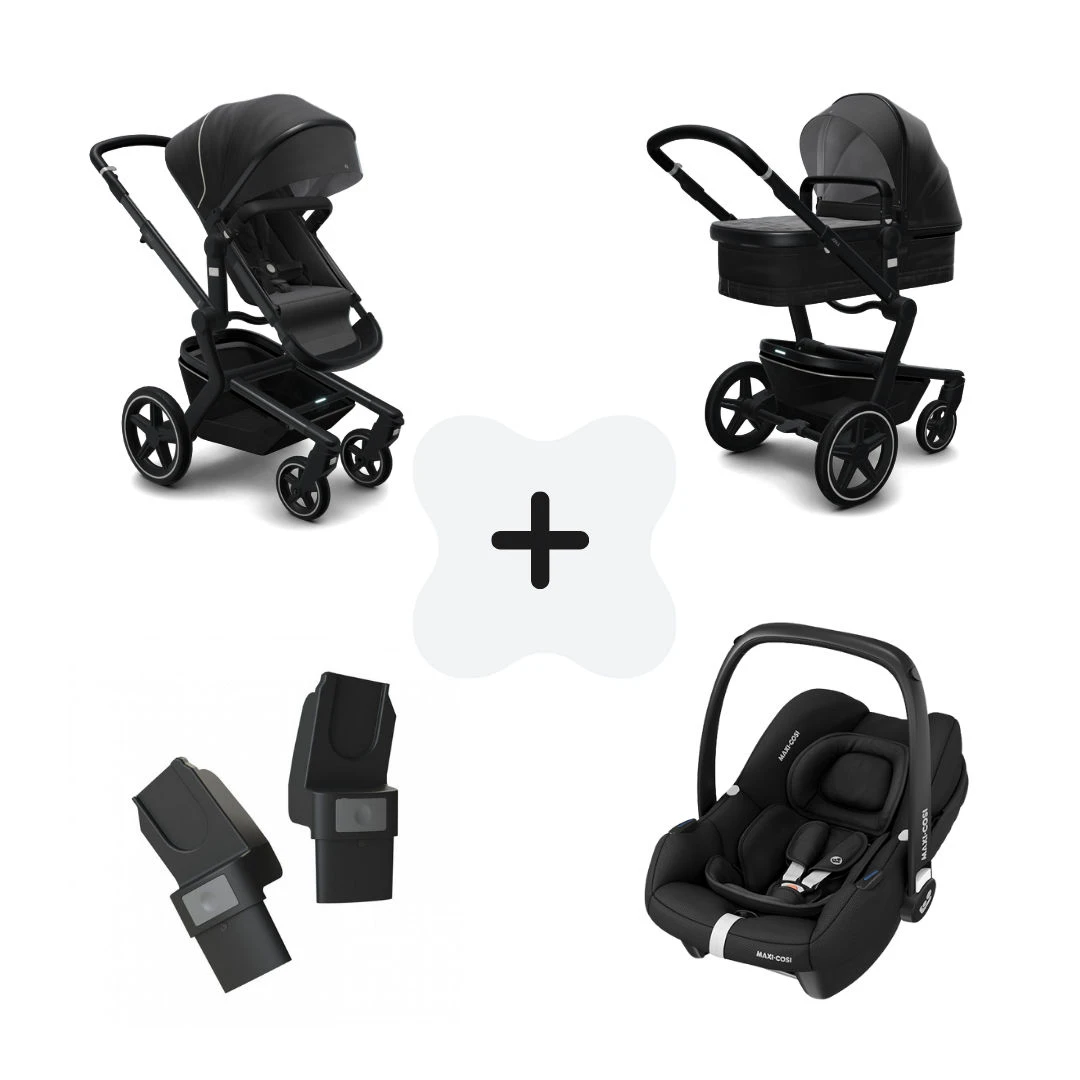 Joolz Day+ Brilliant Black + Maxi-Cosi Cabriofix i-Size + Autostoel Adapters Joolz Day+ Brilliant Black + Maxi-Cosi Cabriofix I-Size + Autostoel Adapters -Babyproducten Verkoopwinkel joolz day brilliant black adapters maxi