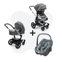 Joolz Day + Gorgeous Grey + Maxi-Cosi Pebble 360 I-Size Essential Grey