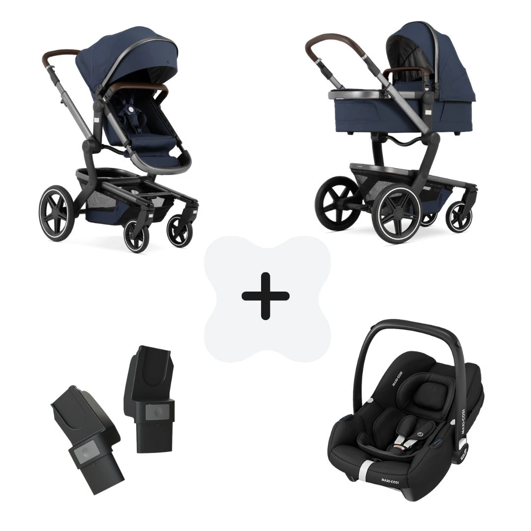 Joolz Day+ Navy Blue + Maxi-Cosi Cabriofix I-Size + Autostoel Adapters -Babyproducten Verkoopwinkel joolz day navy blue maxi cosi cabriofix i size autostoel adapters