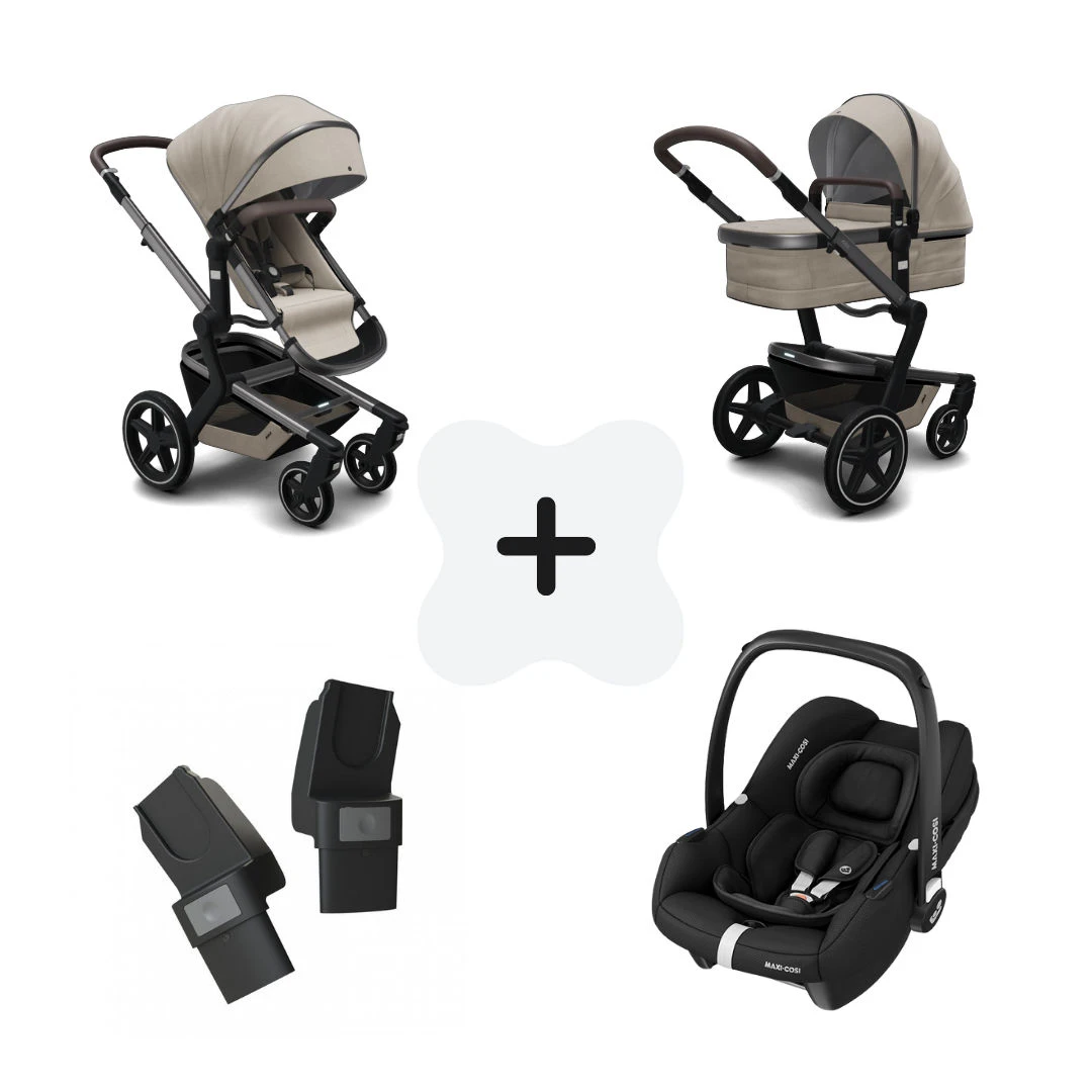 Joolz Day+ Timeless Taupe + Maxi-Cosi Cabriofix i-Size + Autostoel Adapters Joolz Day+ Timeless Taupe + Maxi-Cosi Cabriofix I-Size + Autostoel Adapters -Babyproducten Verkoopwinkel joolz day timeless taupe adapters maxi