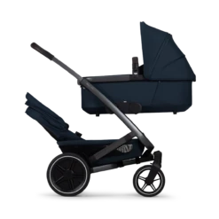 Joolz Geo 3 Twin -Babyproducten Verkoopwinkel joolz geo3 cot seat side navy blue