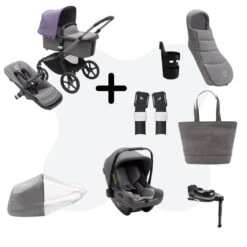Bugaboo Fox 5 Newborn Bundel Graphite - Grey Melange - Customize Yourself