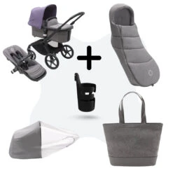 Bugaboo Fox 5 Essential Bundel Customize Yourself Black - Grey Melange